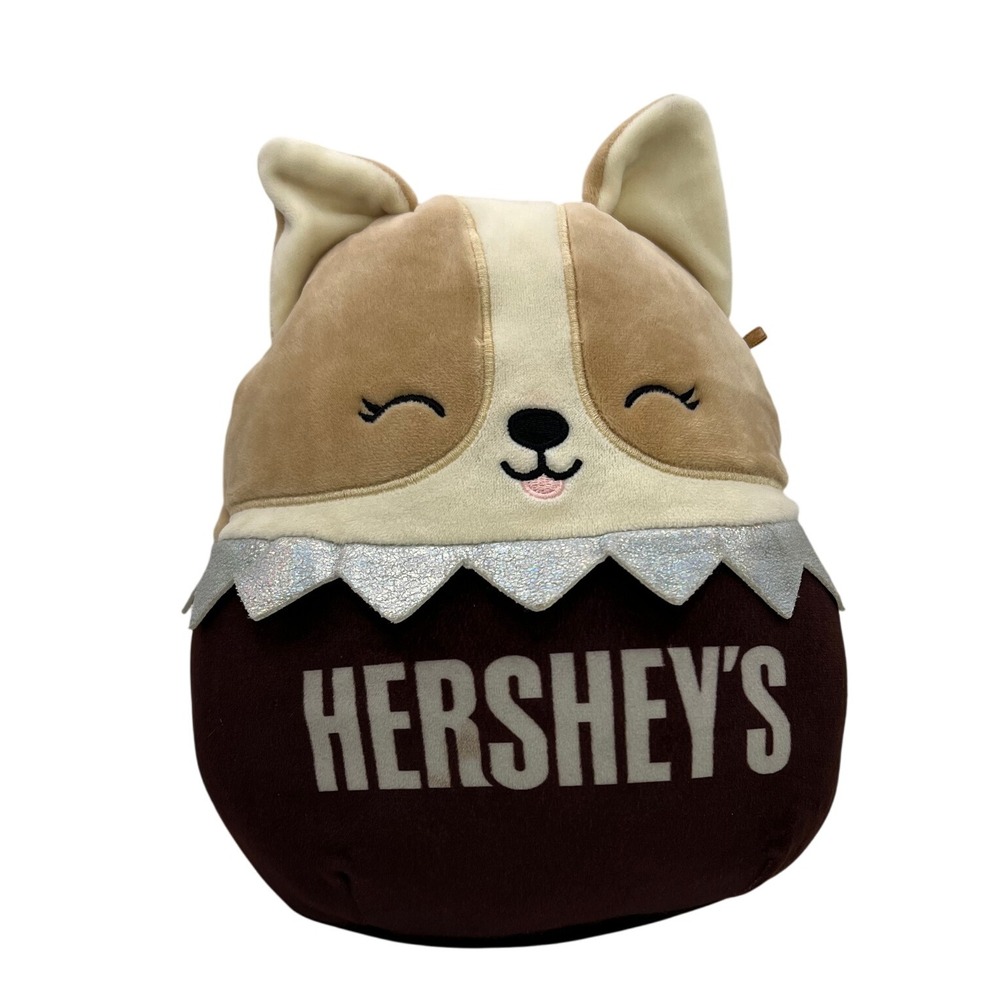 Squishmallow 8" Corgi Hershey's Kiss Plush Stuffed Animal Dog Some Wear